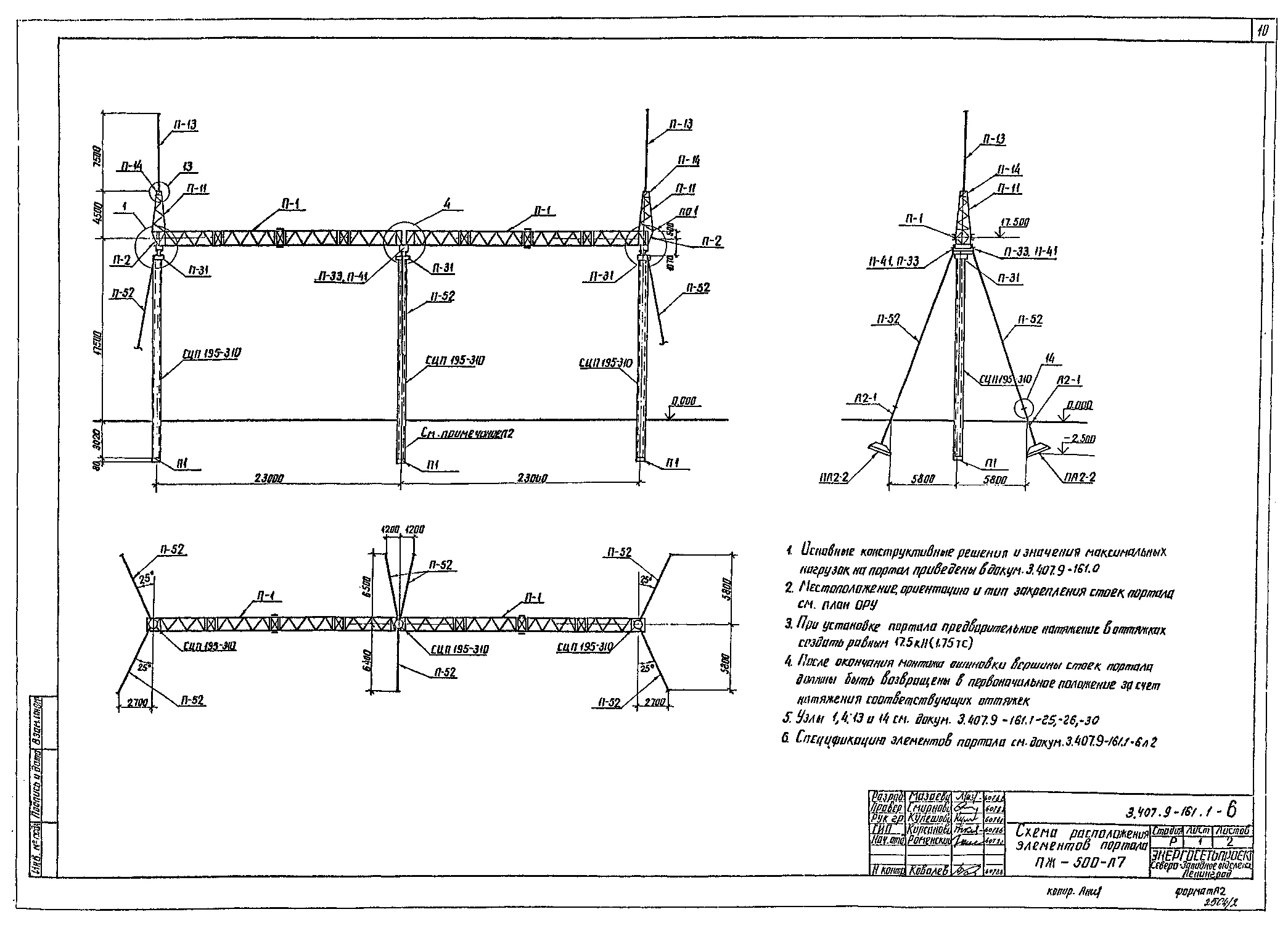 Линейный портал ПЖ-500Л7, типовой проект 3.407.9-161