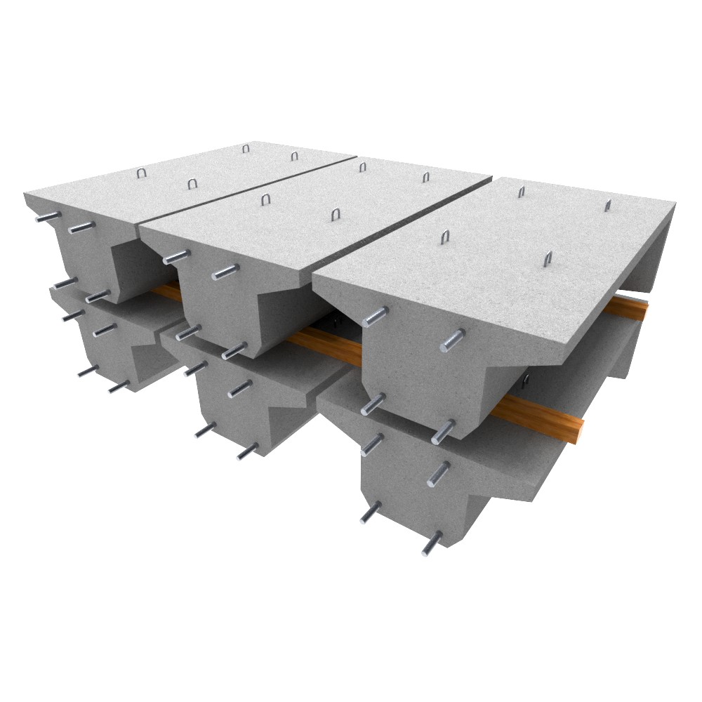 Фундамент с уширенной полкой ЗФА-2,5, альбом №4252