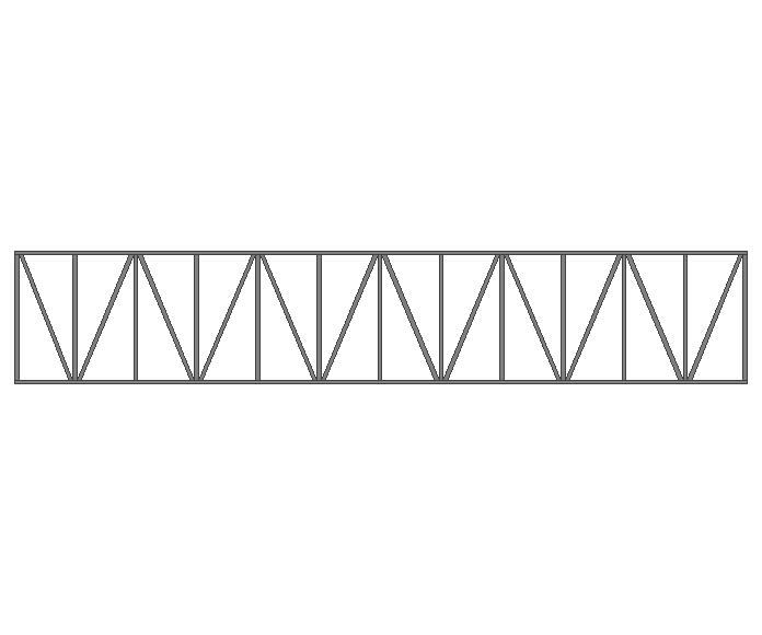 Ферма прямая 60x60x3мм длина 11м высота 2м усиленная