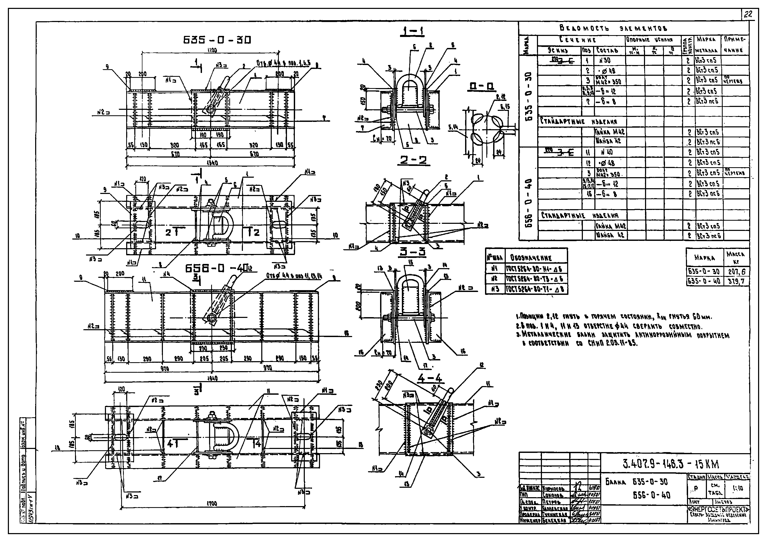 Балка ростверка Б56-0-40 С345 горячее оцинкование