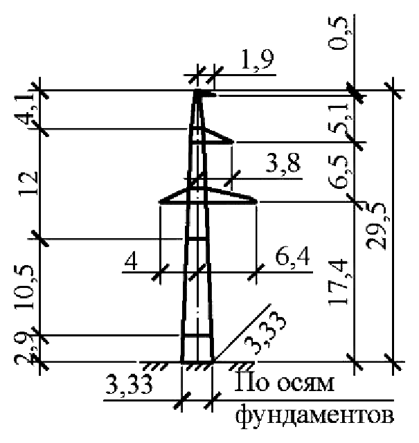 Промежуточная опора П220н-1.1пг-8.6, чертеж 7.220.01-КМ1.01 С345 горячее оцинкование