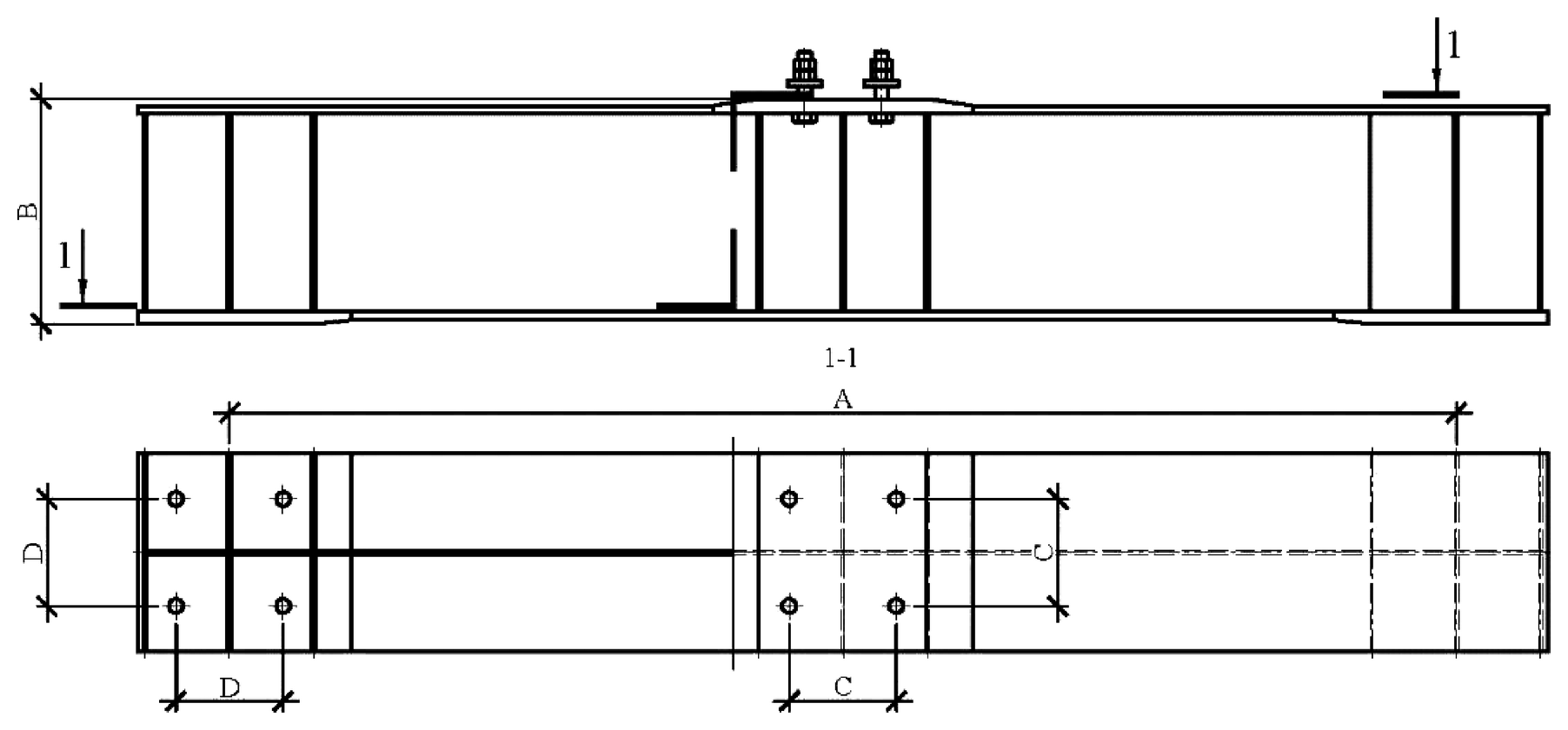 Балка спаренного фундамента Б5н-350 С345 горячее оцинкование
