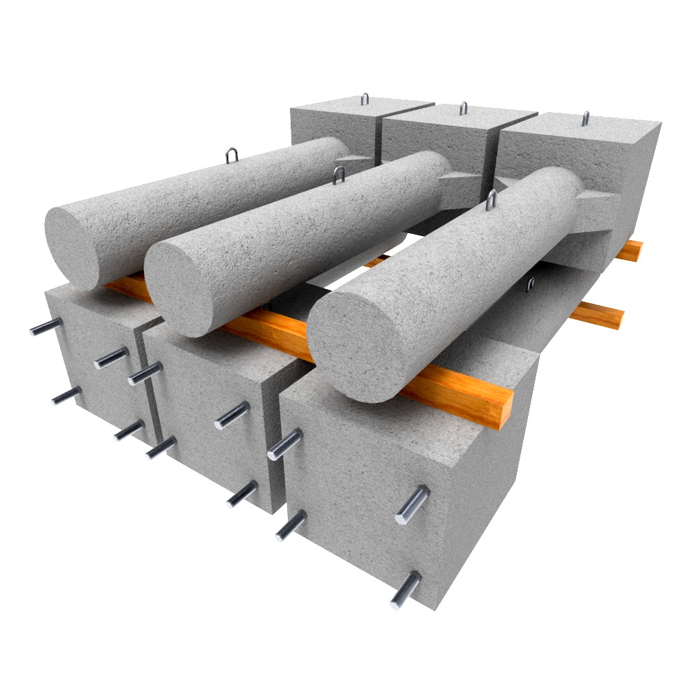 Фундамент скальный цилиндрический ФСА-2-4, альбом №3332и