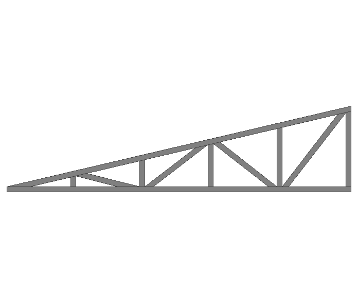 Ферма треугольная 60x60x3мм длина 4м высота 1м усиленная