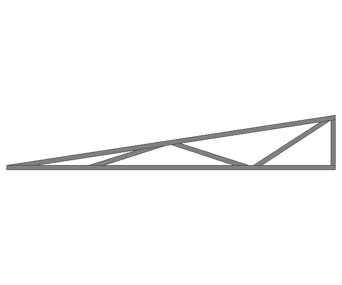 Ферма треугольная 40x40x2мм длина 3м высота 0.5м