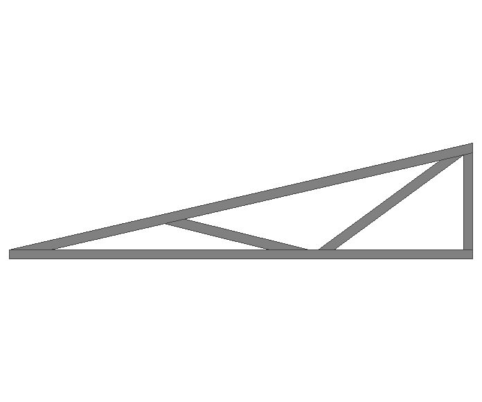 Ферма треугольная 40x40x2мм длина 2м высота 0.5м