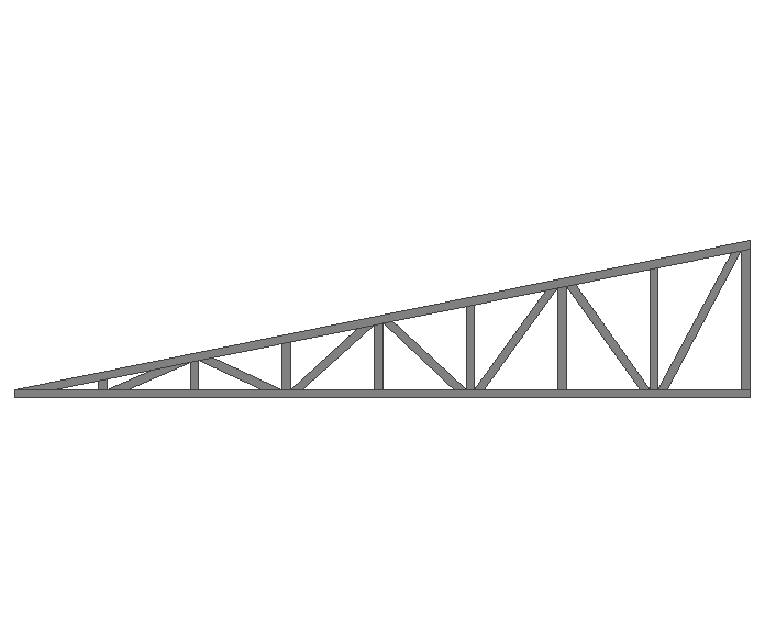 Ферма треугольная 80x80x3мм длина 7м высота 1.5м усиленная