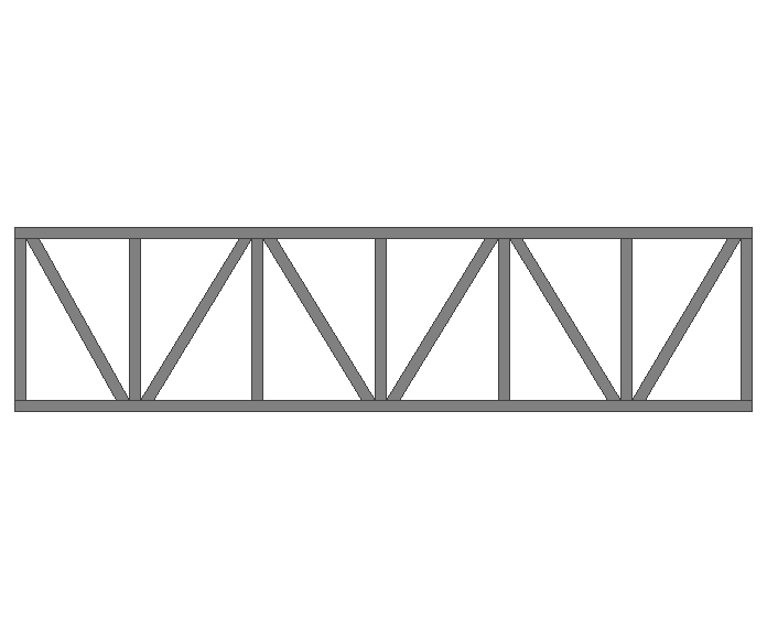 Ферма прямая 60x60x3мм длина 4м высота 1м усиленная