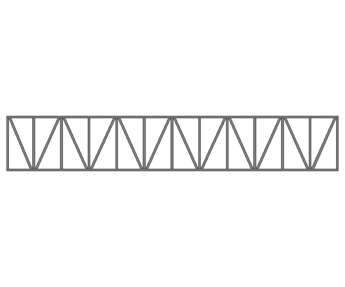 Ферма прямая 80x80x3мм длина 12м высота 2м усиленная