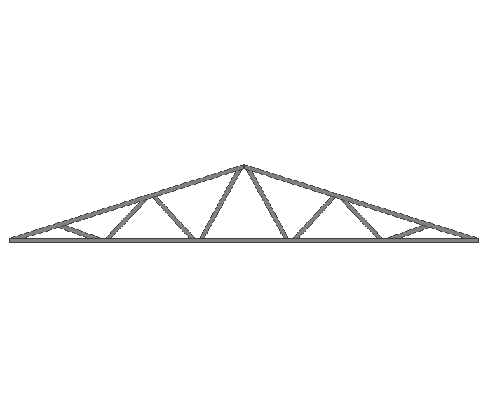 Ферма двускатная 80x80x3мм длина 9м высота 1.5м