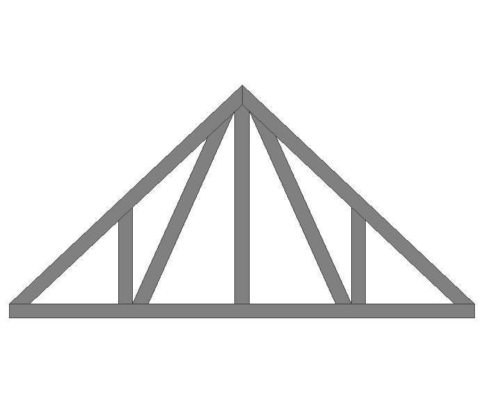 Ферма двускатная 60x60x3мм длина 2м высота 1м усиленная