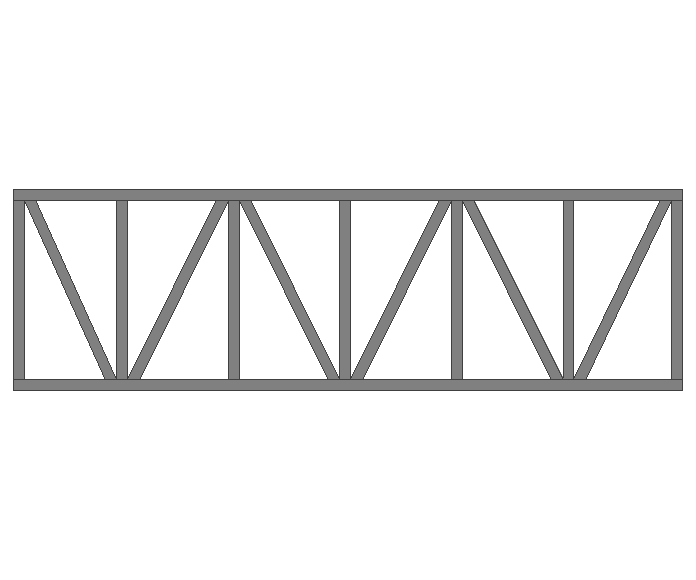 Ферма прямая 80x80x3мм длина 5м высота 1.5м усиленная