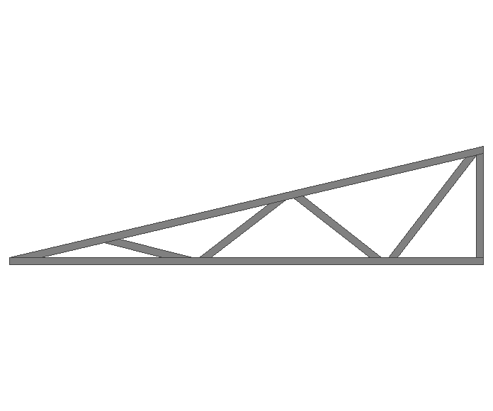 Ферма треугольная 60x60x3мм длина 4м высота 1м