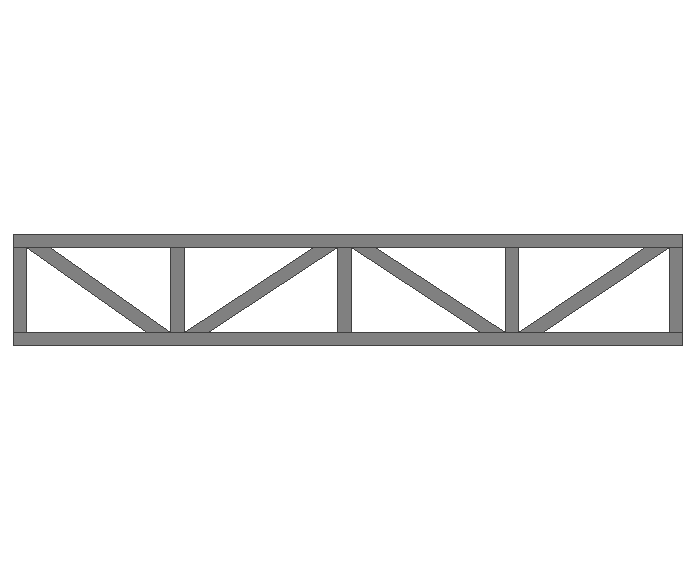 Ферма прямая 60x60x3мм длина 3м высота 0.5м усиленная