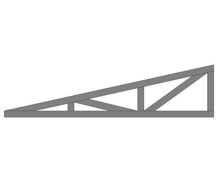 Ферма треугольная 60x60x3мм длина 2м высота 0.5м усиленная