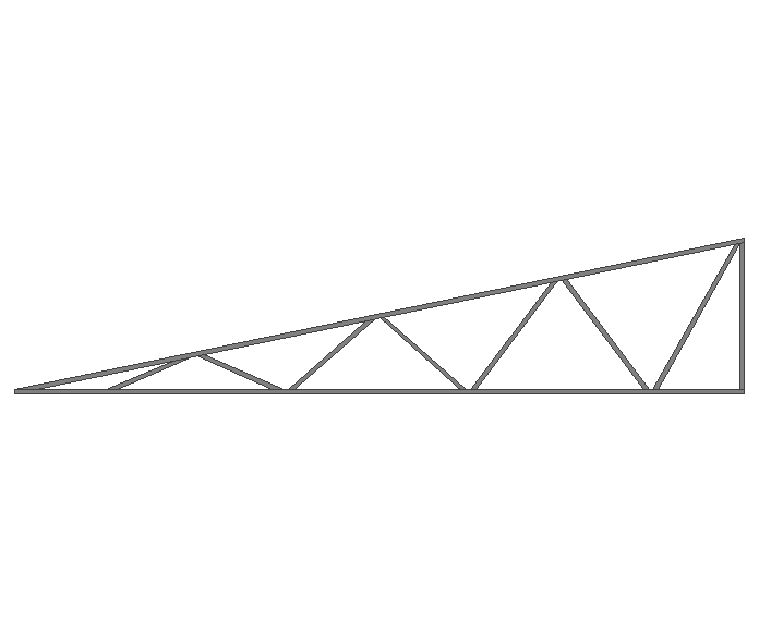 Ферма треугольная 40x40x2мм длина 7м высота 1.5м
