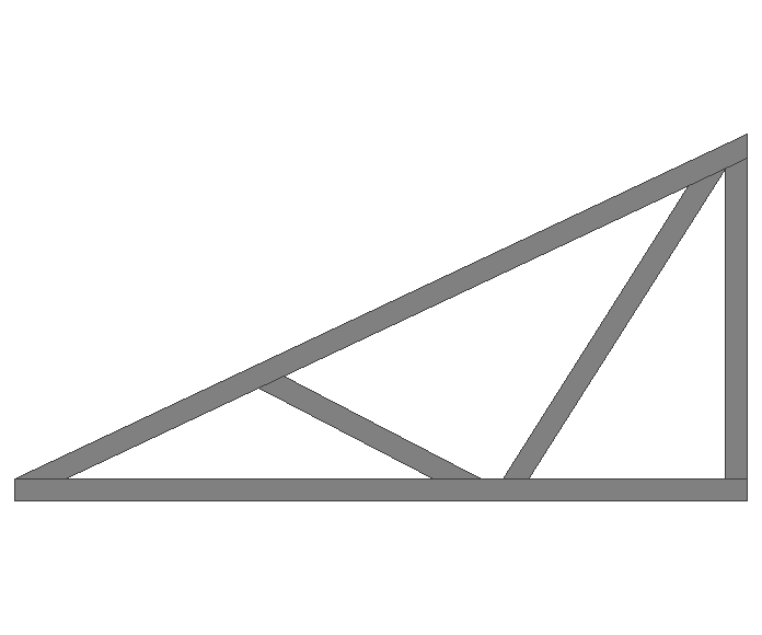 Ферма треугольная 60x60x3мм длина 2м высота 1м