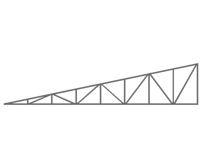Ферма треугольная 40x40x2мм длина 7м высота 1.5м усиленная