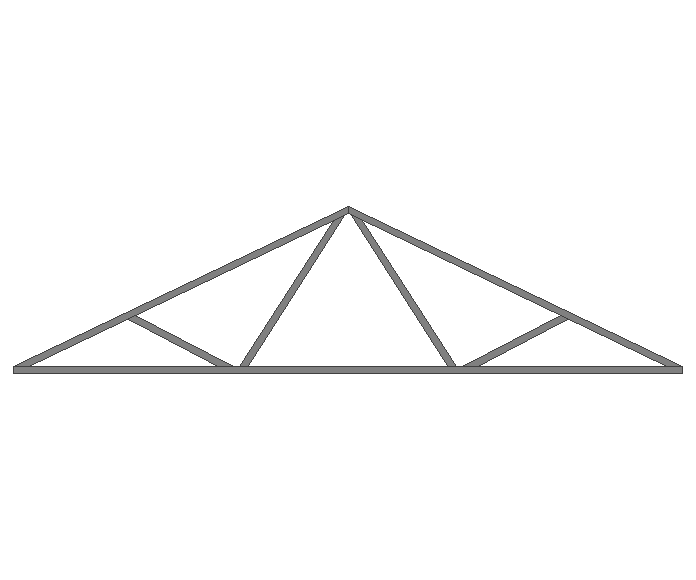 Ферма двускатная 40x40x2мм длина 4м высота 1м
