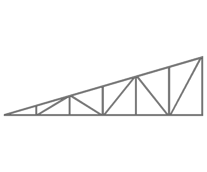 Ферма треугольная 40x40x2мм длина 5м высота 1.5м усиленная