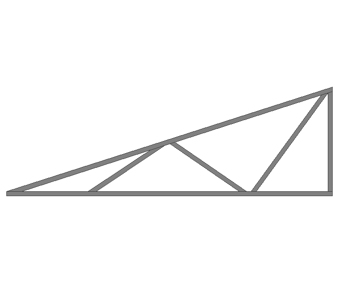 Ферма треугольная 40x40x2мм длина 3м высота 1м