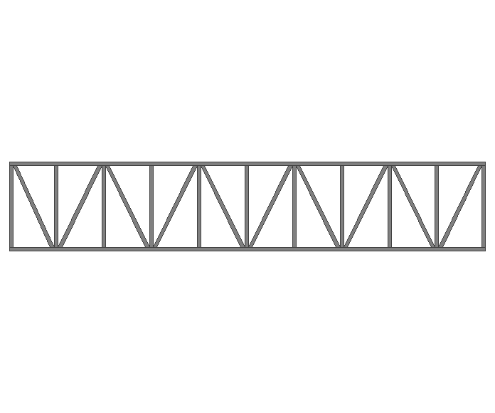 Ферма прямая 60x60x3мм длина 8м высота 1.5м усиленная