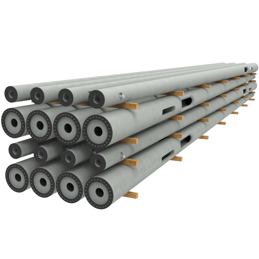 Стойка центрифугированная железобетонная СКЦ 9-2,5-1К с лючком