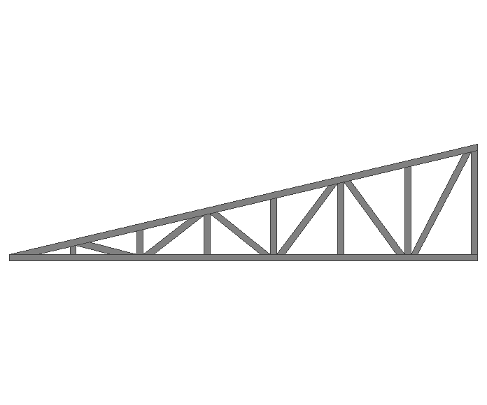Ферма треугольная 80x80x3мм длина 6м высота 1.5м усиленная