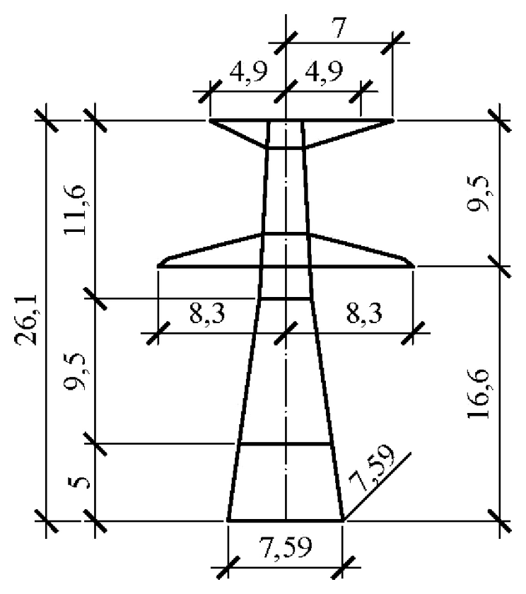 Анкерно-угловая опора У330н-3+5, чертеж 7.330.01-КМ5 С345 горячее оцинкование