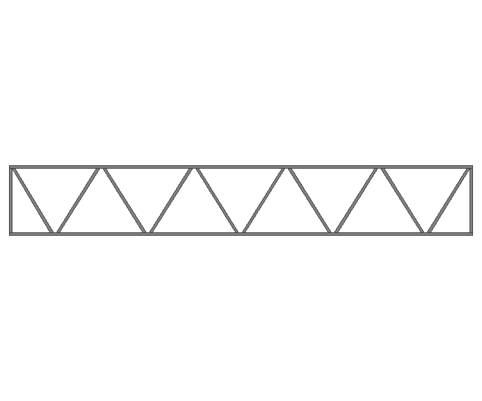 Ферма прямая 60x60x3мм длина 10м высота 1.5м