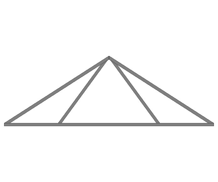 Ферма двускатная 40x40x2мм длина 3м высота 1м