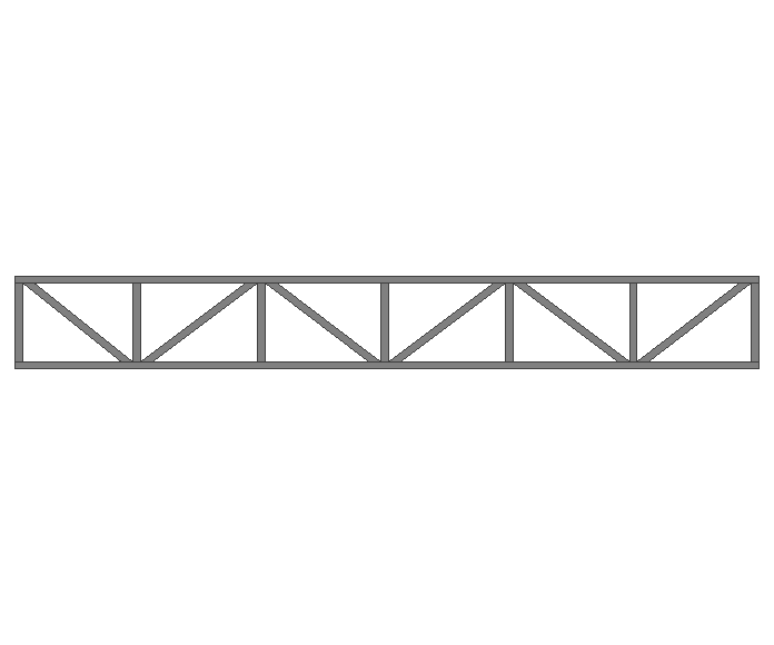 Ферма прямая 40x40x2мм длина 4м высота 0.5м усиленная