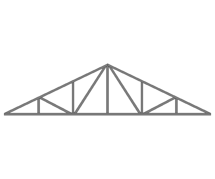 Ферма двускатная 40x40x2мм длина 4м высота 1м усиленная