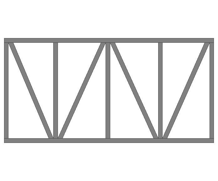 Ферма прямая 40x40x2мм длина 2м высота 1м усиленная