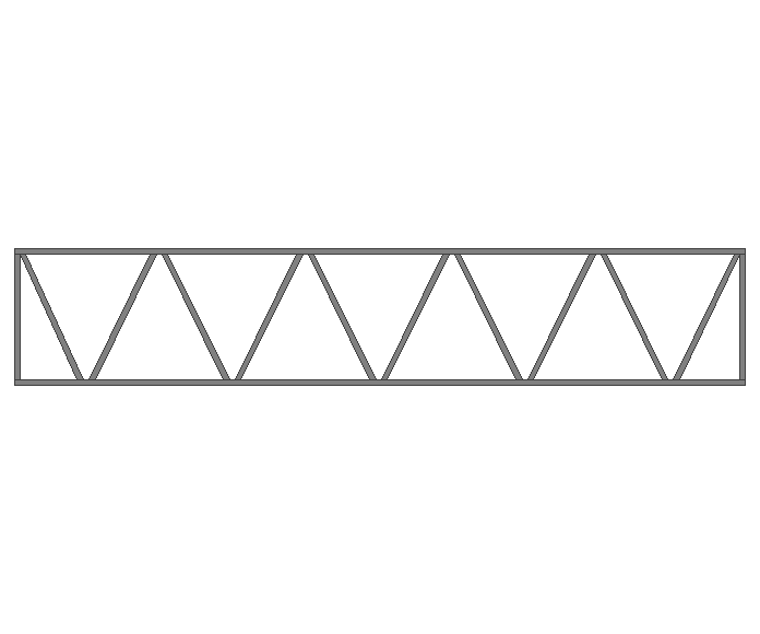 Ферма прямая 60x60x3мм длина 8м высота 1.5м