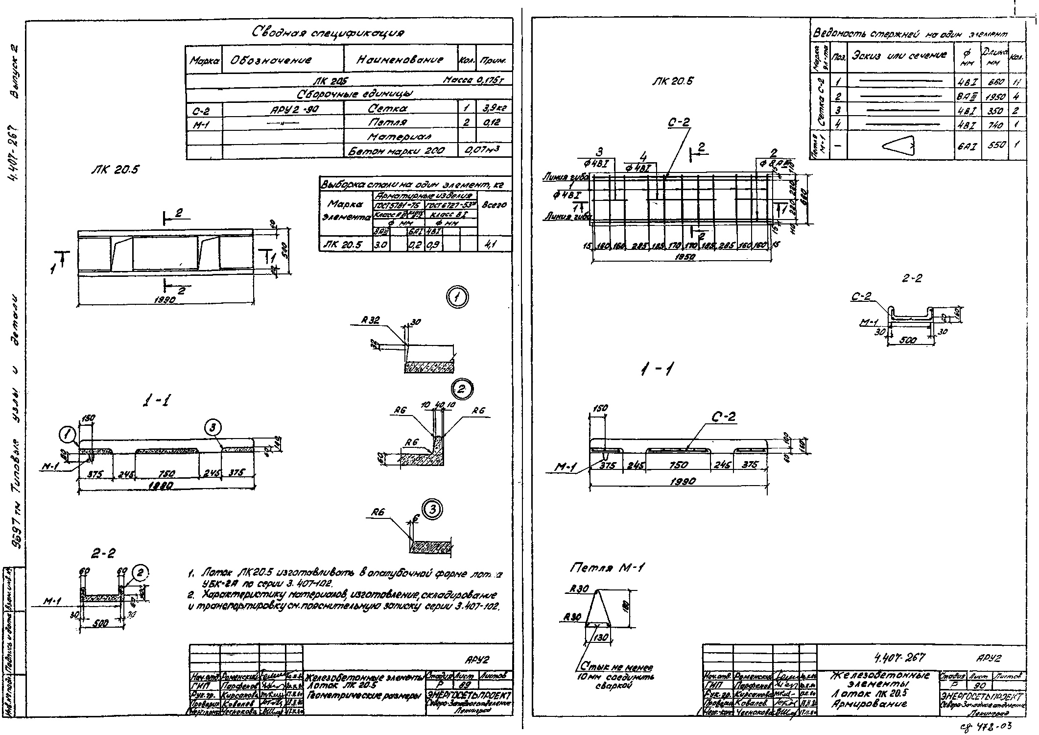 Лоток ЛК 20.5, проект 4.407-267