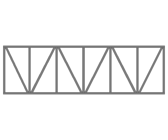 Ферма прямая 60x60x3мм длина 5м высота 1.5м усиленная