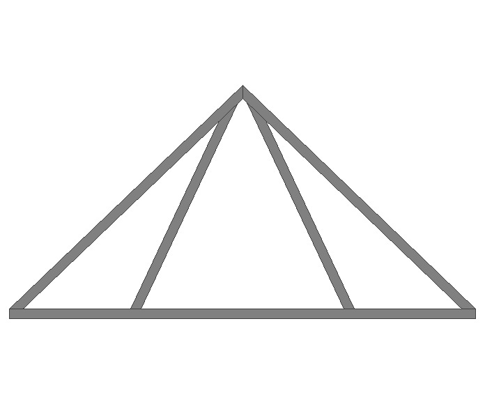 Ферма двускатная 40x40x2мм длина 2м высота 1м