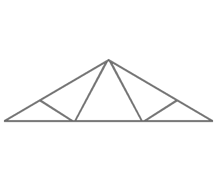 Ферма двускатная 40x40x2мм длина 5м высота 1.5м