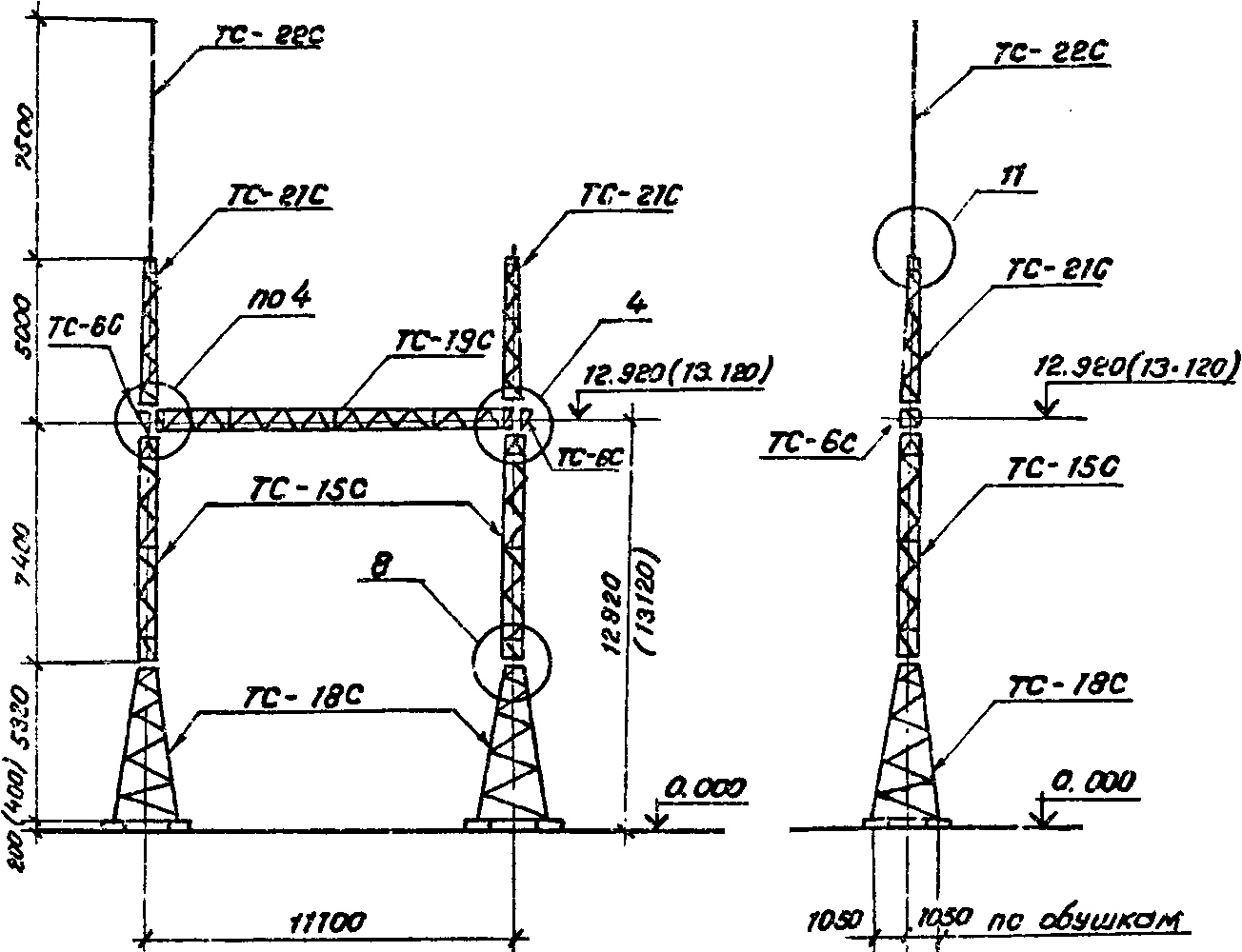 Ячейковый портал ПС-150Я3С, типовой проект 3.407.2-162 (13074тм-т2) С345 лакокрасочное покрытие