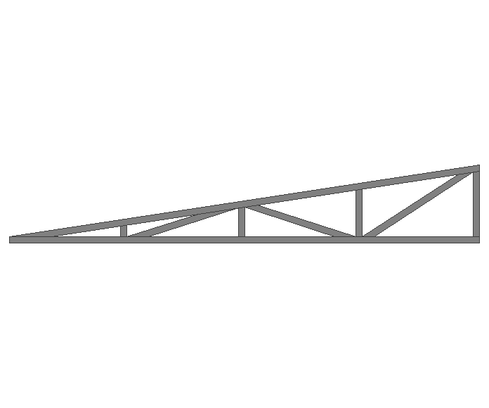 Ферма треугольная 40x40x2мм длина 3м высота 0.5м усиленная