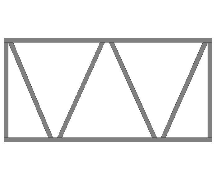 Ферма прямая 40x40x2мм длина 2м высота 1м