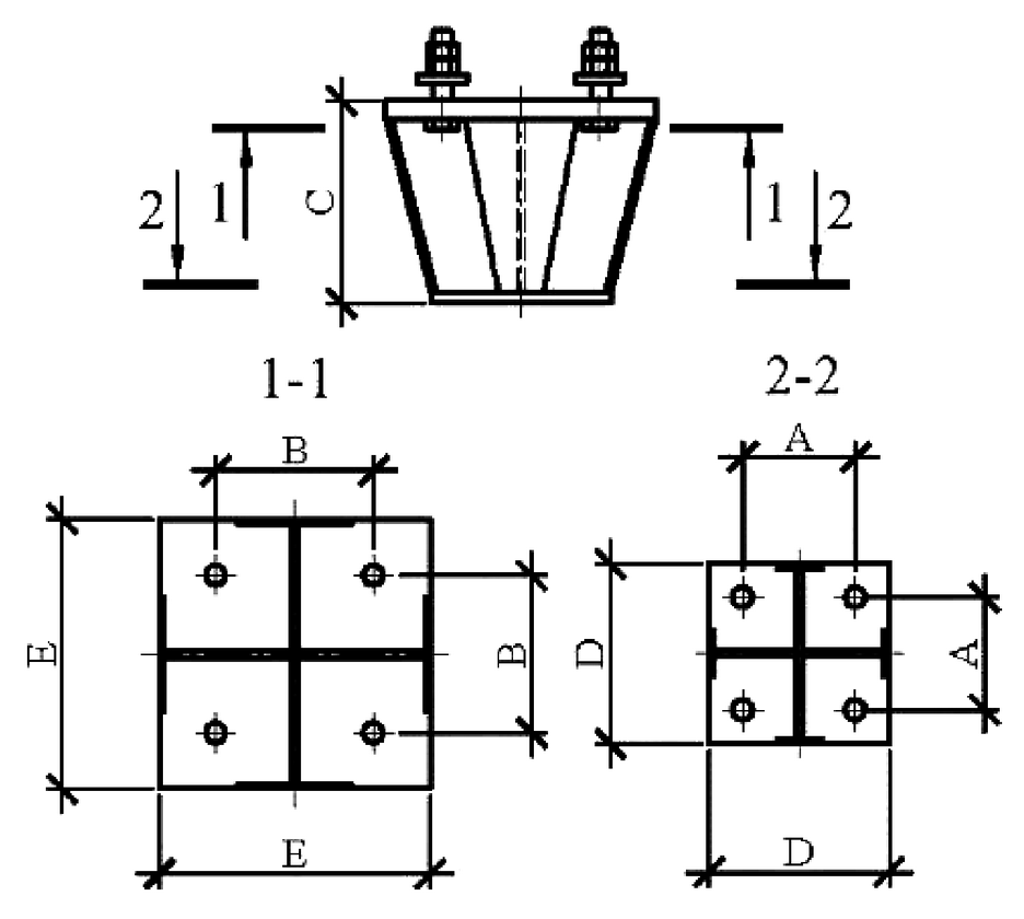 Переходный башмак ПБ1н С255 горячее оцинкование
