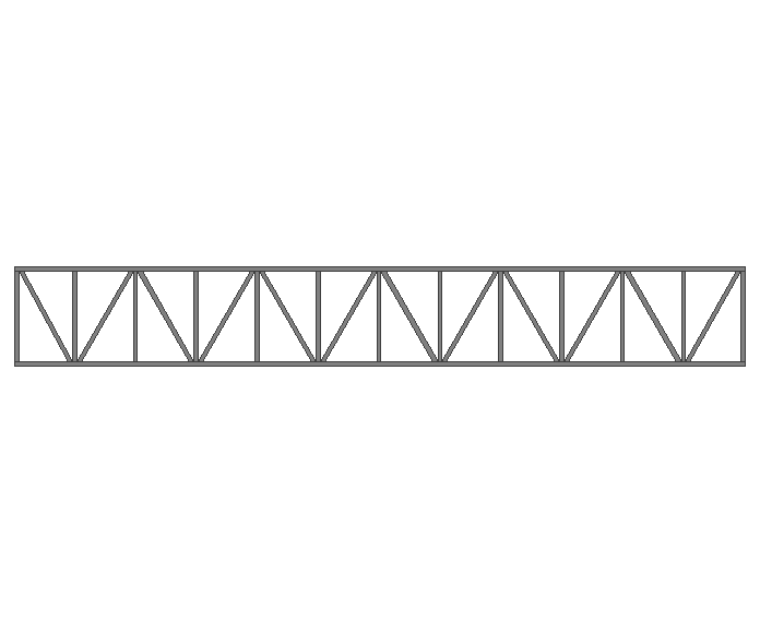 Ферма прямая 60x60x3мм длина 11м высота 1.5м усиленная