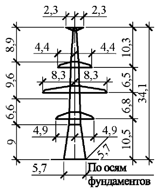 Анкерно-угловая опора У220н-2.3т, чертеж 7.220.03-КМ6.01 С345 горячее оцинкование