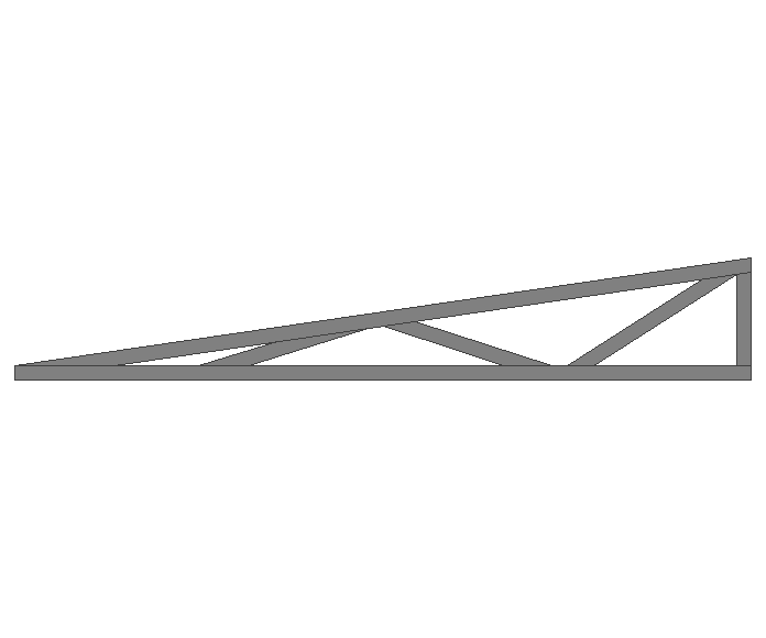 Ферма треугольная 60x60x3мм длина 3м высота 0.5м
