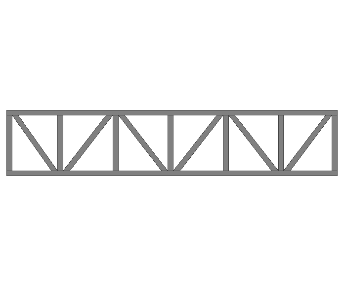 Ферма прямая 80x80x3мм длина 5м высота 1м усиленная