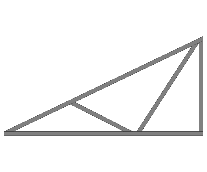 Ферма треугольная 40x40x2мм длина 2м высота 1м