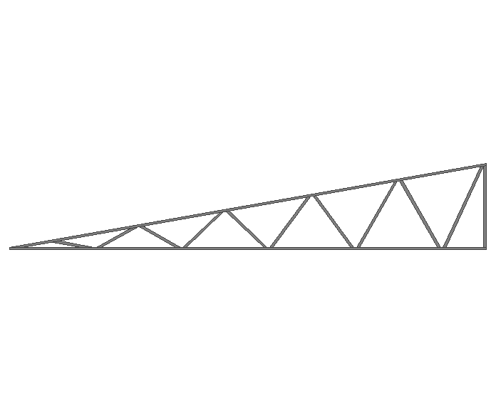 Ферма треугольная 60x60x3мм длина 11м высота 2м