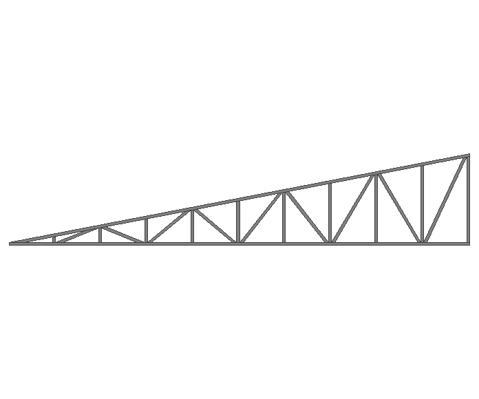 Ферма треугольная 60x60x3мм длина 10м высота 2м усиленная